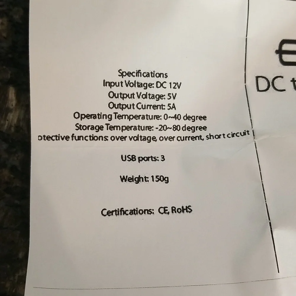Exel DC to USB Charger